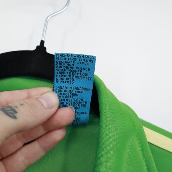 It's Happy Bunny Track Jacket Womens L Green Sporty Preppy Y2K Playful Vintage - Picture 5 of 16